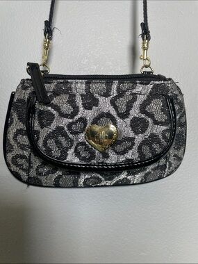 Betsey Johnson Metallic Leopard Print Mini Y2K crossbody mall fairy punk